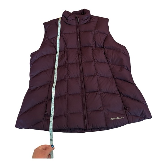 Eddie Bauer EB650 Deep Eggplant Purple Full Zip Down Fill Puffer Vest Size L - Picture 5 of 13